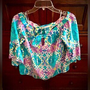 NWOT 100% Silk Alice & Trixie Off-The-Shoulder Top, RETAIL OF $168!! Size M